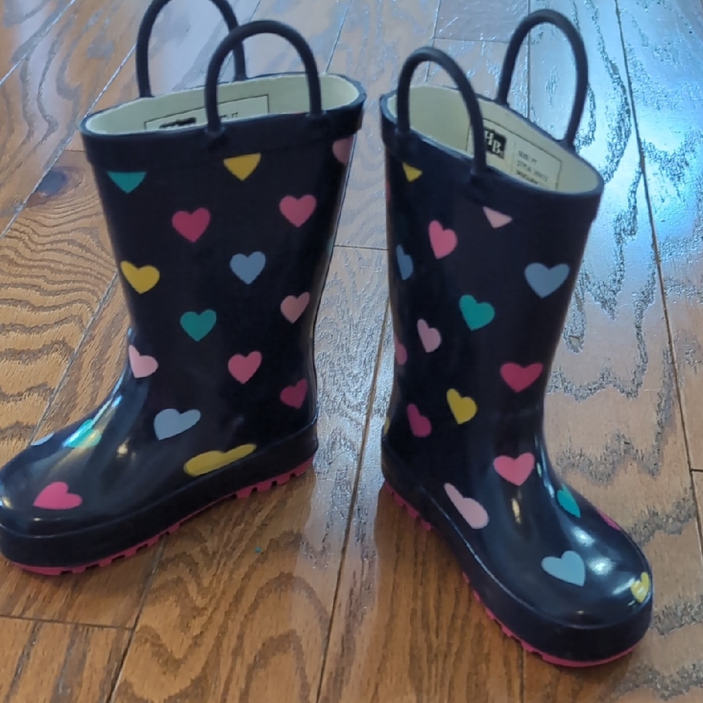 Heart Pattern Kids Rain Boots